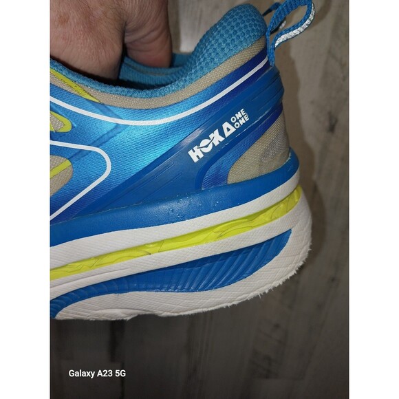 Hoka One One Bondi 3 Mens 12 Running Shoes Low Top Athletic F10014G Blue Gray main image 10